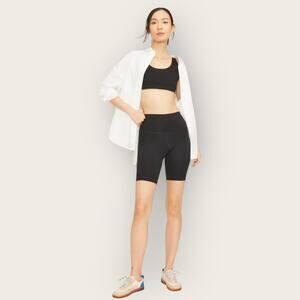 Everlane The Perform Bike Short | Small | Black High Wasit Athleisure Edgy Comfy